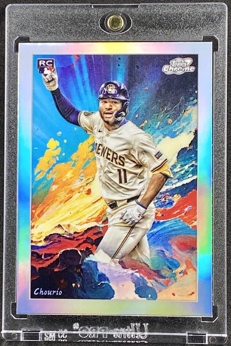 Jackson Chourio Rookie Card – Rare Topps Chrome Color Refractor Mint ROY MVP