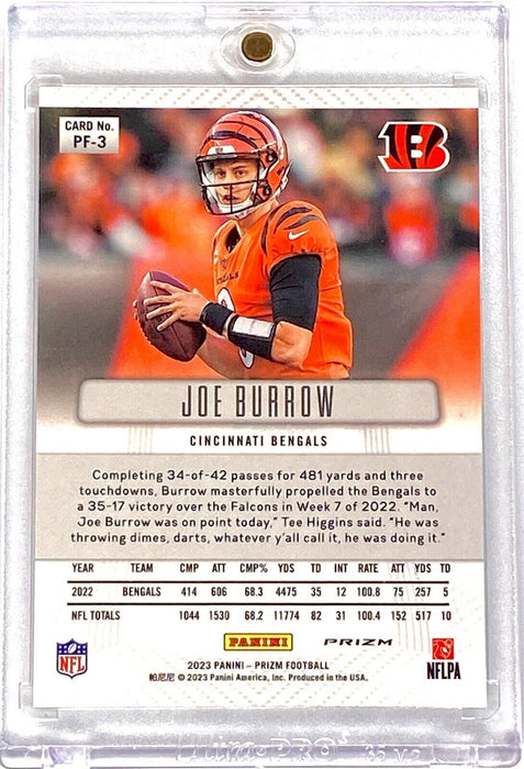 Spectacular Joe Burrow RARE REFRACTOR CARD SP ICONIC DESIGN BENGALS w/CASE