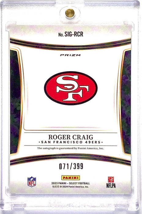 Roger Craig AUTOGRAPHED REFRACTOR CARD - RARE SP HOF SAN FRANCISCO 49ers #/399