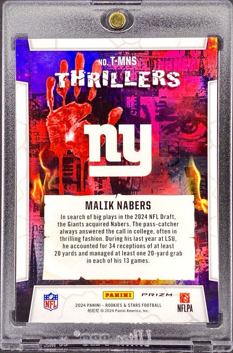 Malik Nabers RARE ROOKIE RED REFRACTOR SP COMMANDERS INSERT w/CASE SPECTACULAR!