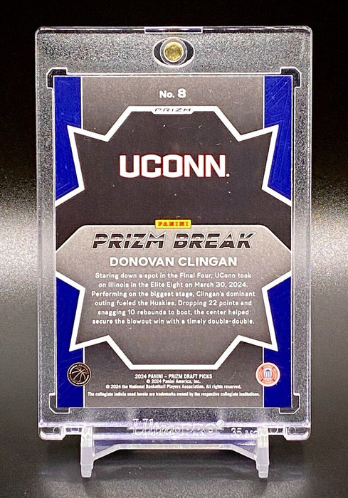 Donovan Clingan RARE ROOKIE REFRACTOR CARD SP PANINI INSERT HUSKIES w/CASE