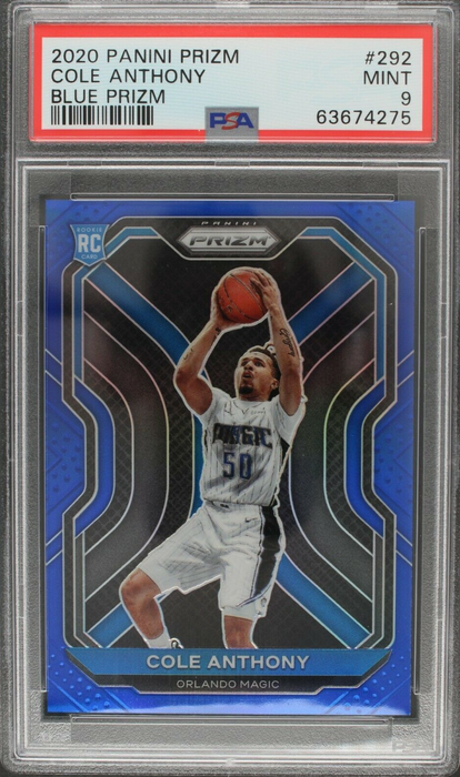 2020 Prizm Cole Anthony Blue #292 Rookie RC /199 PSA 9