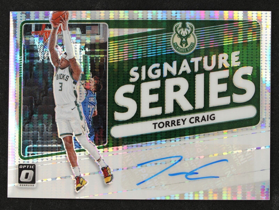 2020-21 Donruss Optic Torrey Craig NBA Signature Series Pulsar Prizm AUTO /17