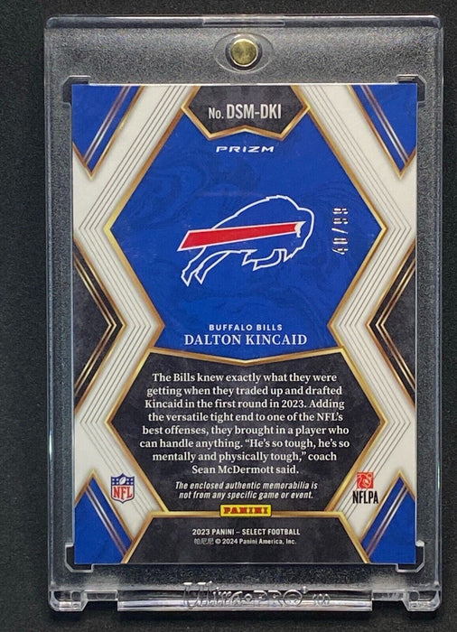 Dalton Kincaid ROOKIE PATCH REFRACTOR SILVER PRIZM SP RC CARD - BILLS