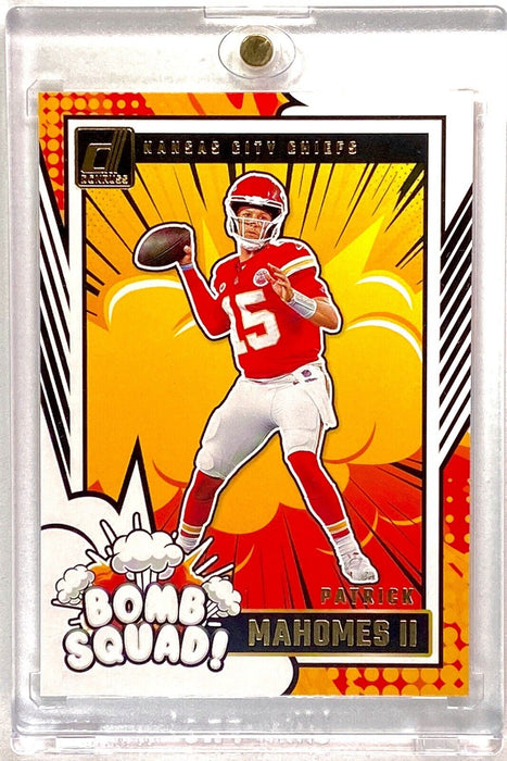 Spectacular Patrick Mahomes Card - RARE BOMB SQUAD SP MVP CHIEFS INCLUDES CASE