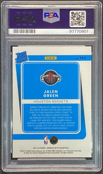 Jalen Green ROOKIE RC INVESTMENT CARD NBA HOUSTON ROCKETS PSA 10