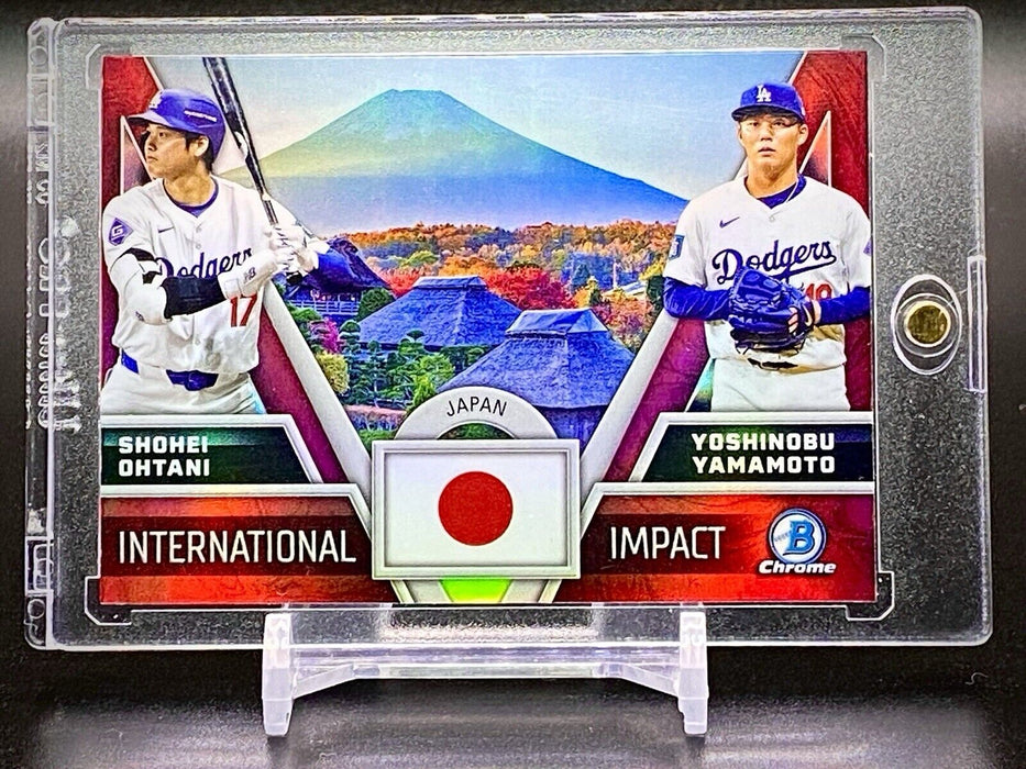 Shohei Ohtani Yoshinobu Yamamoto ROOKIE DUAL REFRACTOR CARD SP CHROME