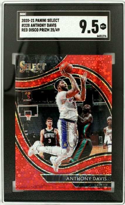 2020 Select Anthony Davis Red Disco Courtside #228 /49 SGC 9.5