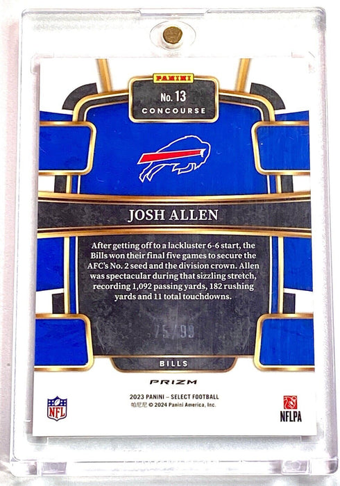 Josh Allen RED REFRACTOR #/99 INVESTMENT CARD SP PANINI BILLS MVP w/CASE