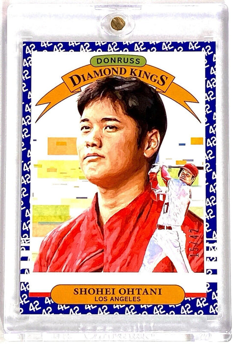 Shohei Ohtani RARE #/42 DIAMOND KINGS SSP INSERT CARD ANGELS/DODGERS w/CASE