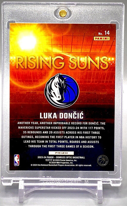 Luka Doncic RARE REFRACTOR CARD RISING SUN INVESTMENT SP PANINI MAVERICKS