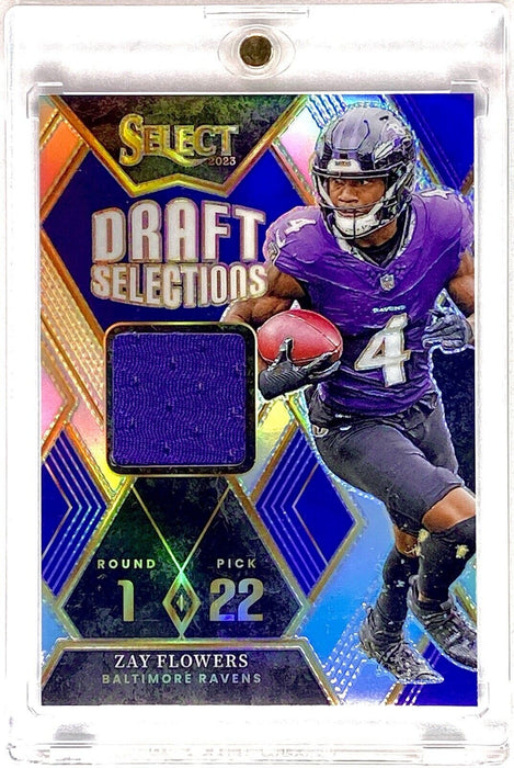 Zay Flowers RARE ROOKIE PATCH REFRACTOR INVESTMENT CARD SSP MVP RAVENS MINT