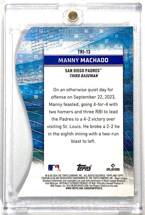 Manny Machado REFRACTOR Card - RARE DIE-CUT CHROME PADRES INCLUDES CASE