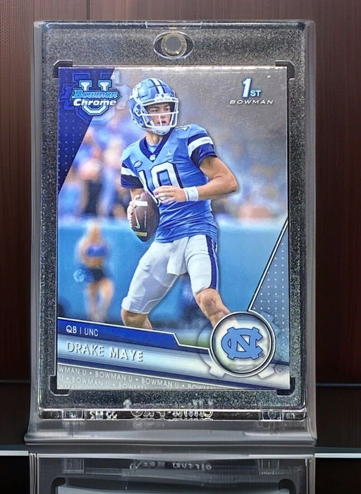 Drake Maye 1ST ROOKIE CHROME SILVER FOIL CARD SP UNC QB1