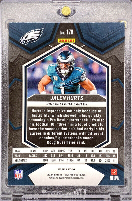 Jalen Hurts REFRACTOR CARD COLOR MATCH SP EAGLES w/CASE