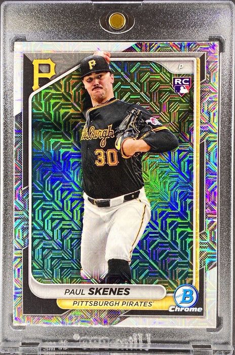 Paul Skenes RARE ROOKIE MOJO REFRACTOR INVESTMENT CARD CHROME PIRATES ROY w/CASE