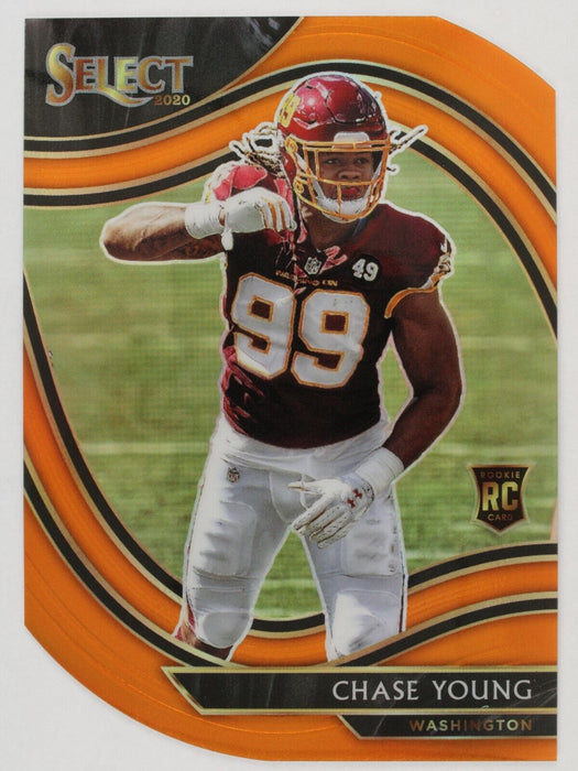 2020 Select Chase Young #364 Orange Die-Cut Prizm Field Level Rookie RC WFT