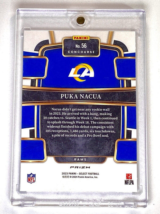 Puka Nacua ROOKIE REFRACTOR CARD LOS ANGELES RAMS - INCLUDES CASE