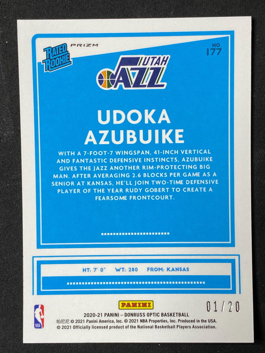 2020 Donruss Optic - Udoka Azubuike /20 #177  Utah Jazz NM-MINT+