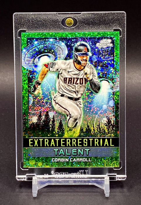 CORBIN CARROLL RARE #/75 GREEN REFRACTOR SP CHROME Diamondbacks w/HOLDER