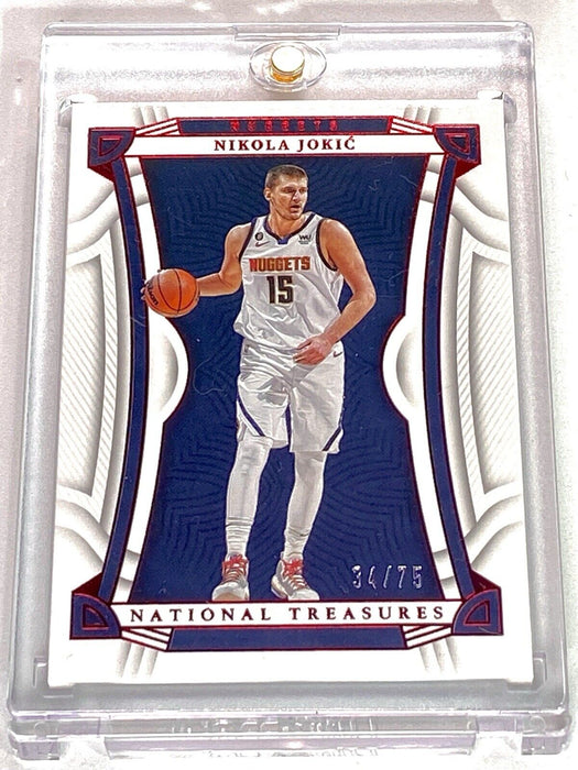 Spectacular Nikola Jokic RARE RED ETCHED CARD - SP #/75 NUGGETS INCLUDES CASE