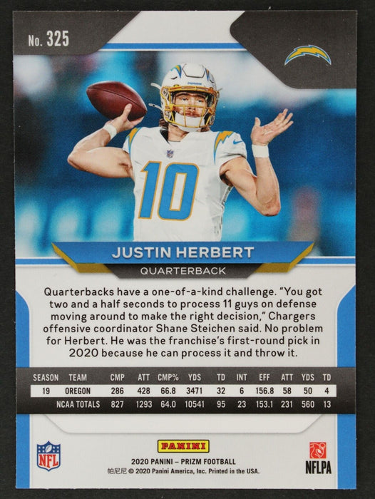 2020 Prizm Justin Herbert Rookie RC #325