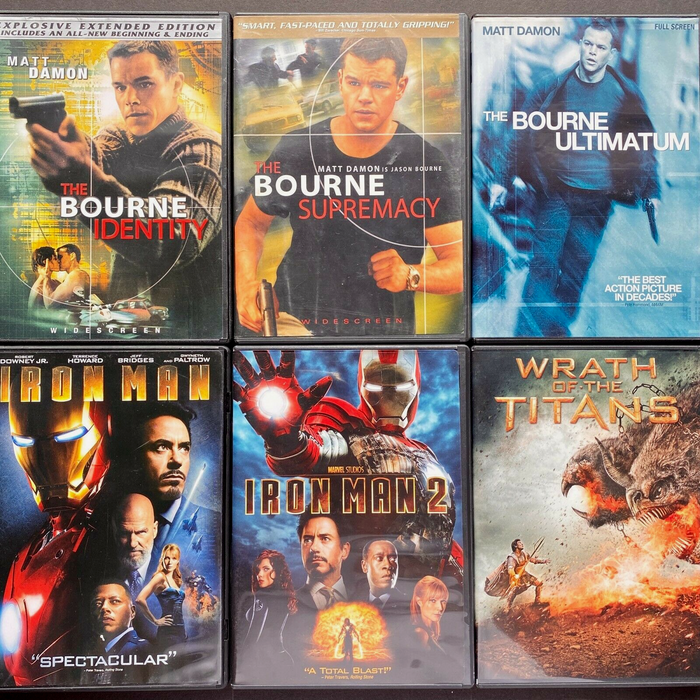 ACTION DVD Lot (19) Includes Bourne Identity Iron Man King Kong James Bond 007