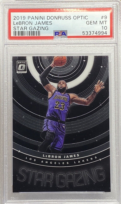 LeBron James 2019 Donruss Optic Star Gazing #9 PSA 10