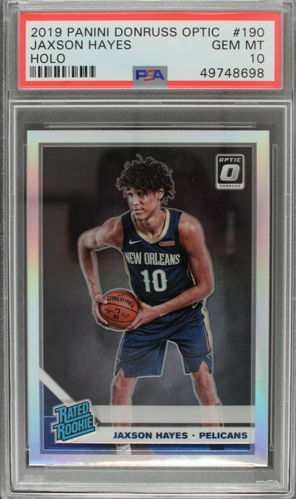 2019 Donruss Optic Jaxson Hayes Rated Rookie Silver Holo #190 GEM MINT PSA 10