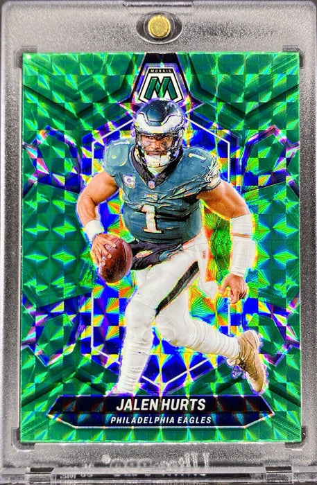 Jalen Hurts REFRACTOR CARD COLOR MATCH SP EAGLES w/CASE