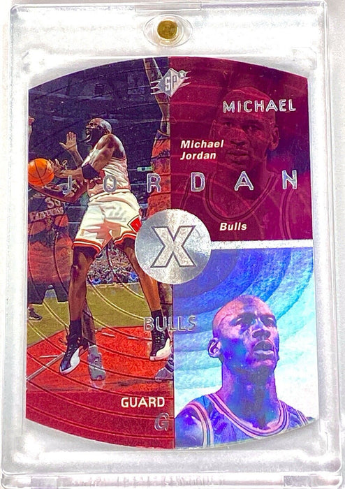 Spectacular Michael Jordan REFRACTOR CARD - SP DIE-CUT RARE BULLS w/CASE