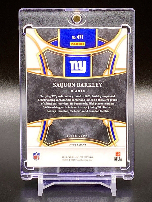 Saquon Barkley REFRACTOR COLLECTORS CARD PANINI SP GIANTS/EAGLES w/CASE