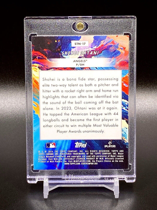 Shohei Ohtani RARE COLOR BURST REFRACTOR CARD SP CHROME DODGERS w/CASE