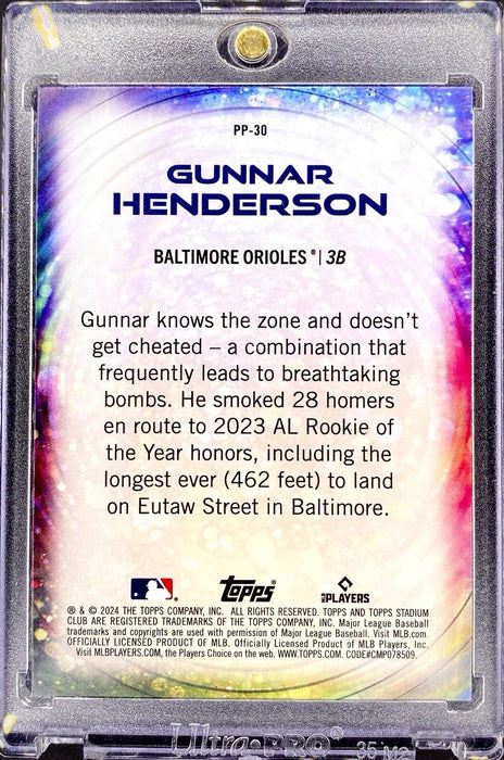 Gunnar Henderson FOIL REFRACTOR INSERT CARD SP ORIOLES w/CASE