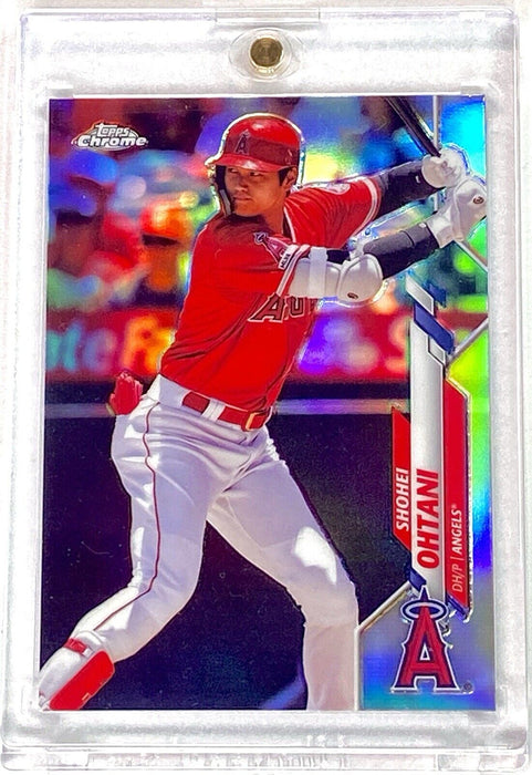 Shohei Ohtani RARE REFRACTOR CARD SP CHROME DODGERS ANGELS w/CASE