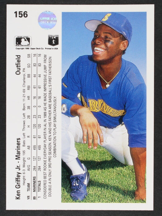 1990 Upper Deck Ken Griffey Jr. #156 Seattle Mariners MINT