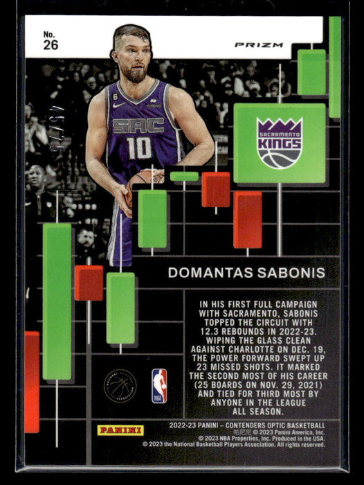 2022 Contenders Optic Domantas Sabonis /75 #26 Sacramento Kings NM-MINT