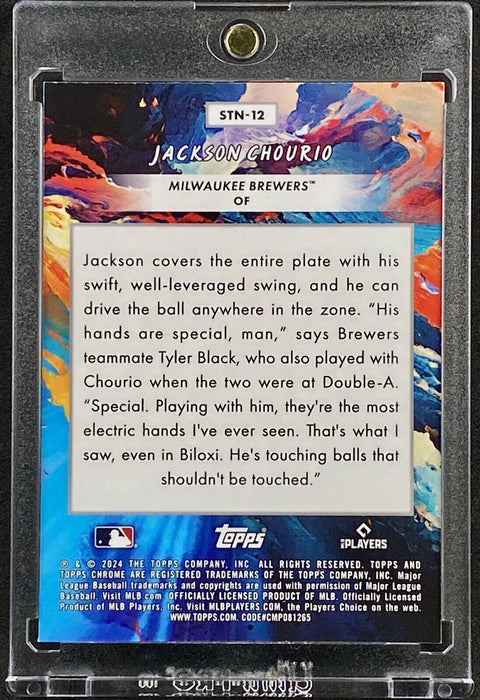 Jackson Chourio Rookie Card – Rare Topps Chrome Color Refractor Mint ROY MVP