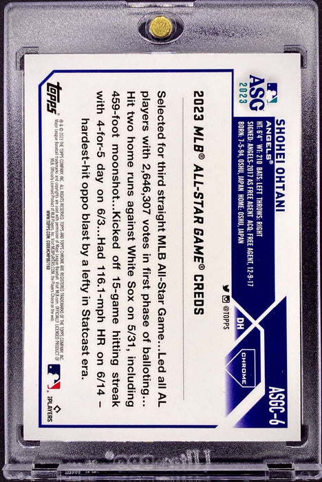 Shohei Ohtani ASG REFRACTOR INVESTMENT CARD SP CHROME DODGERS w/CASE