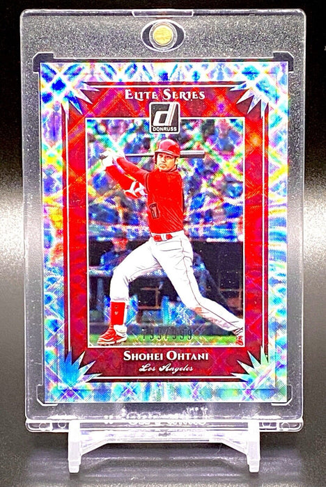 Shohei Ohtani RARE REFRACTOR CARD #/999 SP ELITE ANGELS/DODGERS w/CASE