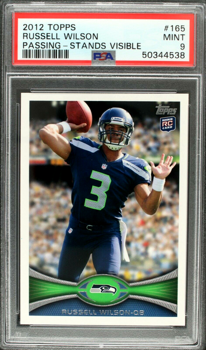 2012 Topps Russell Wilson Rookie RC Passing #165 PSA 9