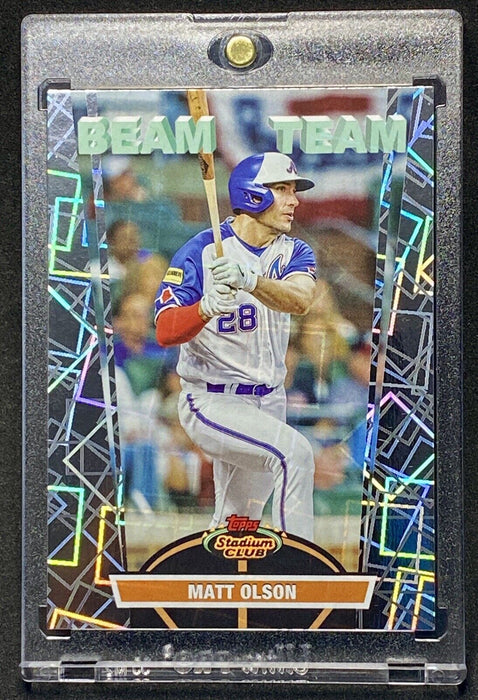 MATT OLSEN BEAM TEAM REFRACTOR Rare Topps 2024 Braves SSP Insert Holo Card