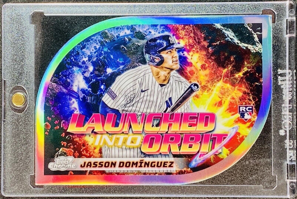 Jasson Dominguez RARE DIE-CUT REFRACTOR ROOKIE INVESTMENT CARD TOPPS CHROME