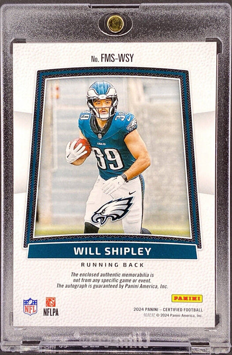 Will Shipley ROOKIE #/349 PATCH AUTOGRAPHED CARD SP EAGLES w/CASE