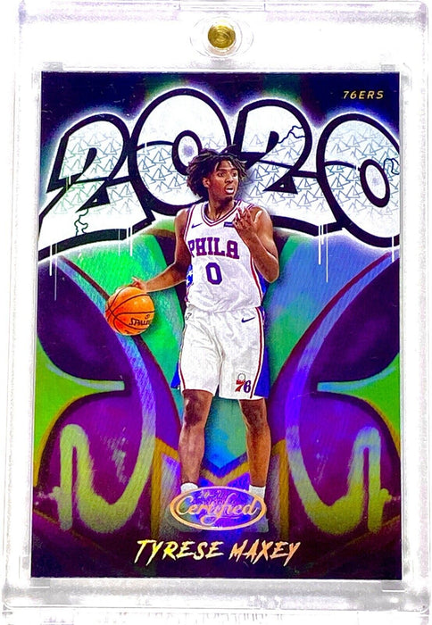 Spectacular Tyrese Maxey ROOKIE GRAFFITI REFRACTOR - SP 76ers w/CASE