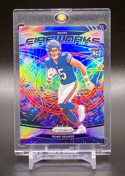 Rome Odunze RARE ROOKIE REFRACTOR CARD SP PANINI INSERT BEARS w/CASE