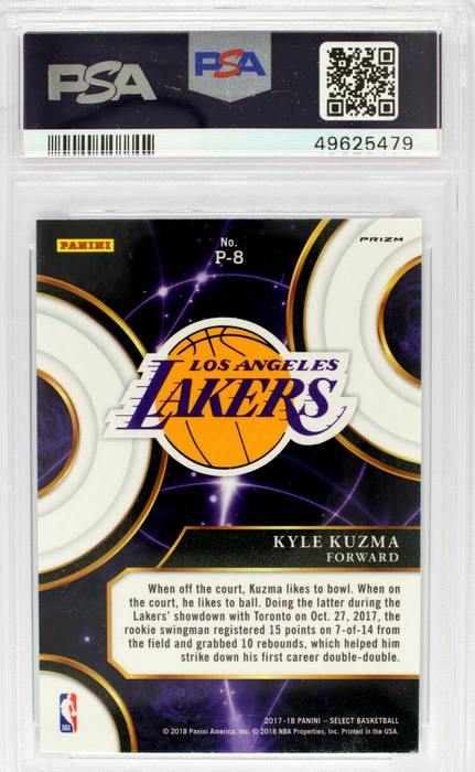 2017 Select Kyle Kuzma Phenomenon Silver Prizm PSA 10 POP 11