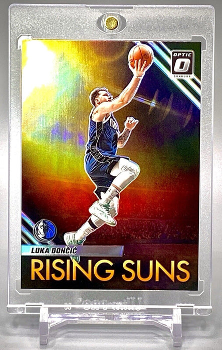 Luka Doncic RARE REFRACTOR CARD RISING SUN INVESTMENT SP PANINI MAVERICKS