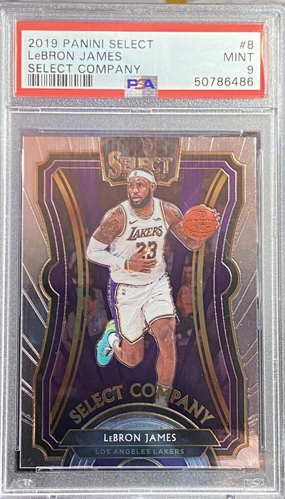 Lebron James 2019 Select Company #8 PSA 9 Los Angeles Lakers