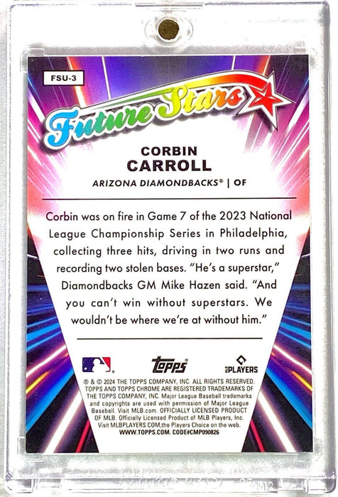 Corbin Carroll REFRACTOR CARD - SP CHROME DIAMONDBACKS CASE INCLUDED